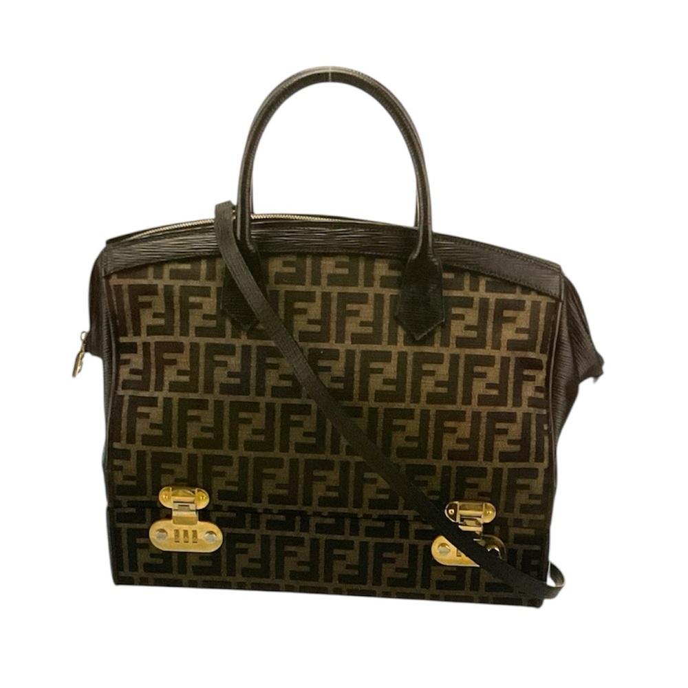 Authentic Fendi Zucca FF combination Vintage Briefcase
